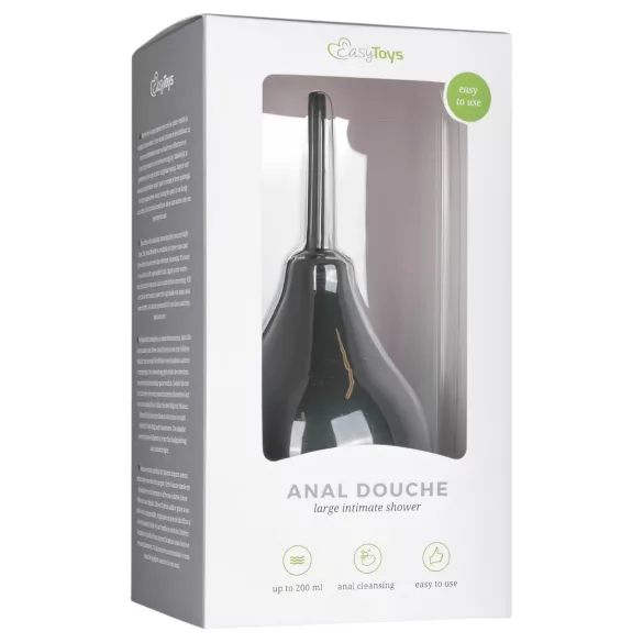 Easytoys - anālais dušas uzgalis liels melns