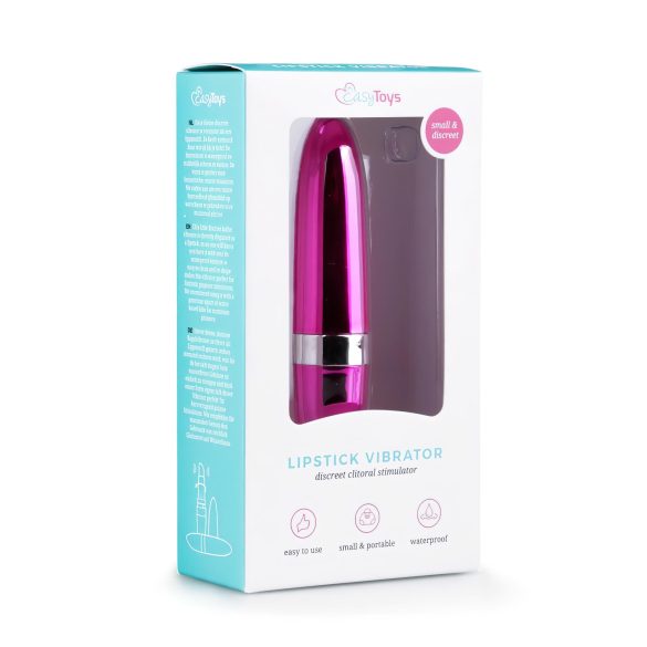 Easytoys ūdensizturīgs lūpu krāsas vibrators rozā