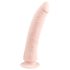 Easytoys - piesūcekņa 100% silikona dildo (21cm) - dabīga krāsa