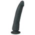 Easytoys - melna piesūcekņa silikona dildo (21cm)