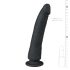 Easytoys - melna piesūcekņa silikona dildo (21cm)