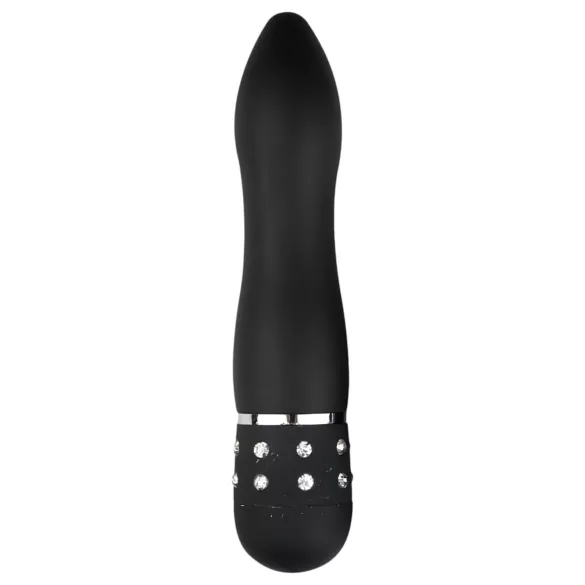 Easytoys mini vibrators ar dimantiem izliekts melns