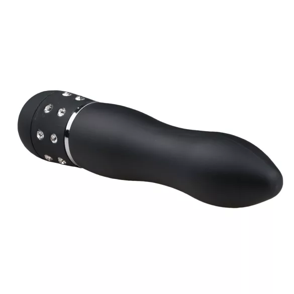 Easytoys mini vibrators ar dimantiem izliekts melns