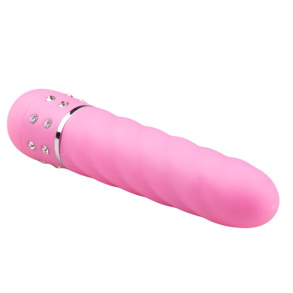 Easytoys Diamond - vibrators ar spīdumiem, rozā