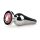Easytoys Metāla Nr.11 - rozā akmens anālais spraudnis - sudrabs (3,5cm)