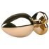 Easytoys metāla anālais plug ar sirds formas pamatni, zelta-rozā, 3.5 cm