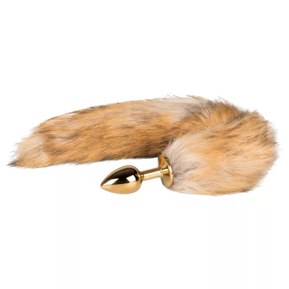 Easytoys Fox NO1 - metāla anālais plug ar lapsas asti zelta-sarkans