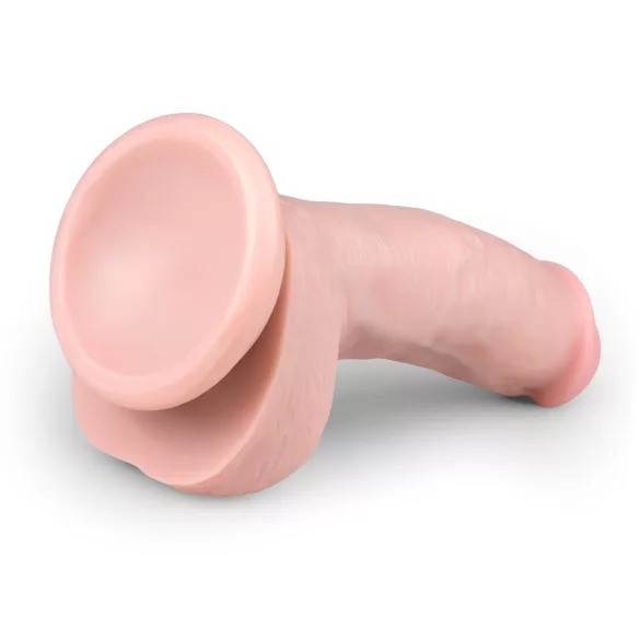 Easytoys - dildo ar piesūcekni un sēkliniekiem 15 cm naturāls