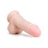 Easytoys - dildo ar piesūcekni un sēkliniekiem 17,5 cm naturāls