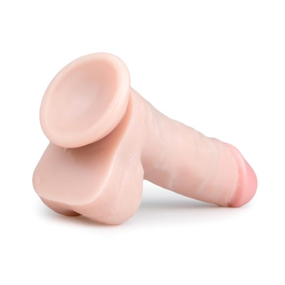 Easytoys - dildo ar piesūcekni un sēkliniekiem 17,5 cm naturāls