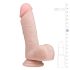 Easytoys - dildo ar piesūcekni un sēkliniekiem 17,5 cm naturāls