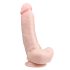 Easytoys - piesūcekņa dildo ar sēklaiņiem (20cm) - naturāls