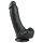 Easytoys - piespiedējbumbas dildo (20 cm) - melns
