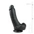 Easytoys - piespiedējbumbas dildo (20 cm) - melns