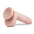 Easytoys - dildo ar piesūcekni un sēkliniekiem 22,5 cm naturāls