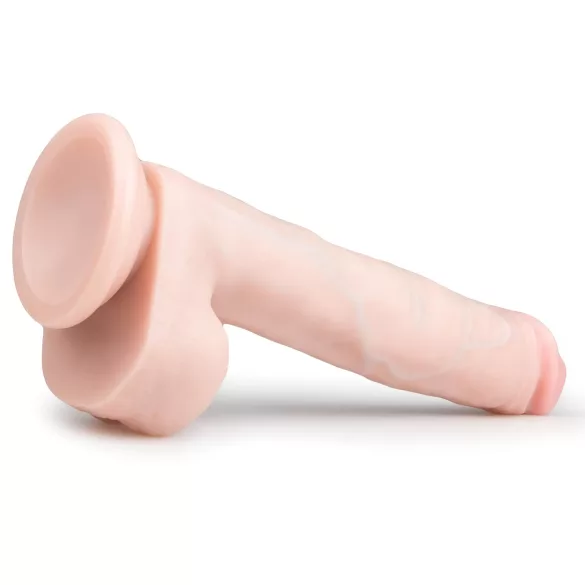 Easytoys - dildo ar piesūcekni un sēkliniekajiem 26,5cm naturāls