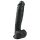 Easytoys - piesūceknis, sēklinieku liels dildo (26,5cm) - melns