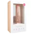 Easytoys - dildo ar stiprinājumu un sēkliniekiem 29,5 cm naturāls