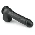 Easytoys - reālistisks dildo ar sēkliniekajiem un piesūcekni 29,5 cm melns
