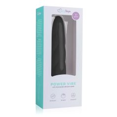   Easytoys Power Vibe - vibrators ar vītņveida silikona stieni melns
