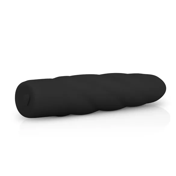 Easytoys Power Vibe - vibrators ar vītņveida silikona stieni melns