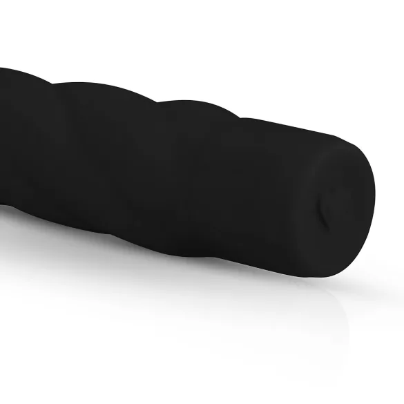 Easytoys Power Vibe - vibrators ar vītņveida silikona stieni melns