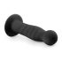 Easytoys Ribbed - piesūcekņa anālais dildo (14cm) - melns
