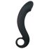 EasyToys Izliektais Dongs - silikona anālais dildo (melns)