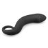 EasyToys Izliektais Dongs - silikona anālais dildo (melns)