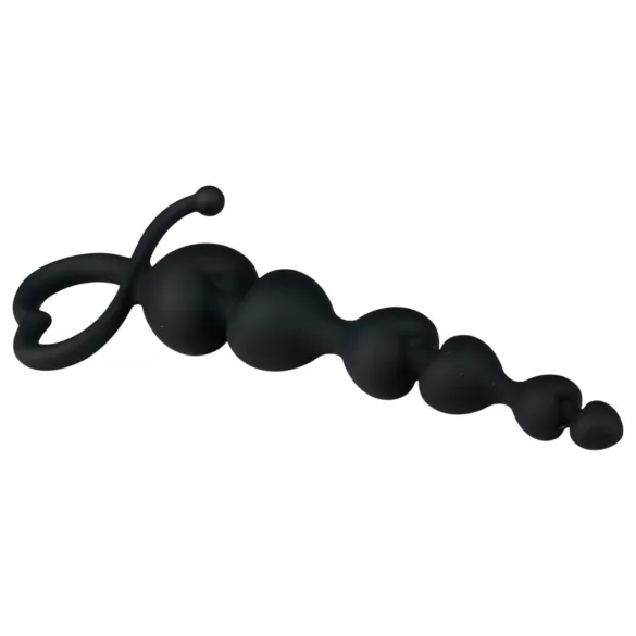EasyToys - anālais dildo ar bumbiņām melns