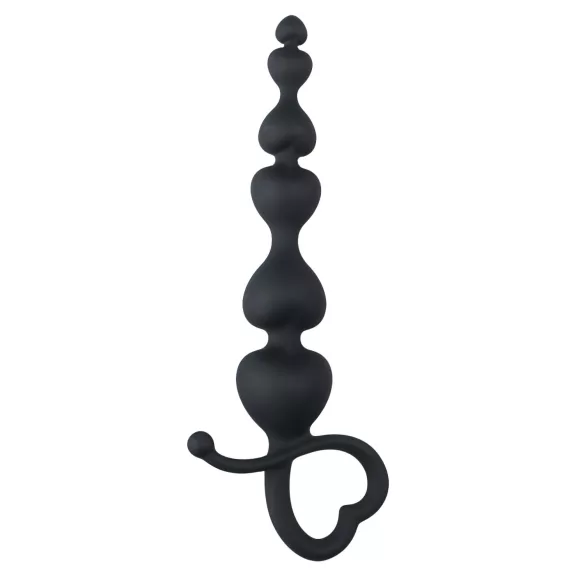 EasyToys - anālais dildo ar bumbiņām melns