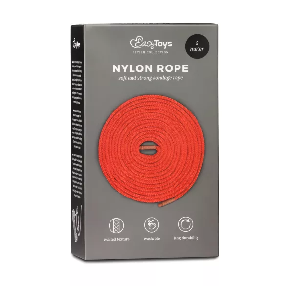 Easytoys Rope - bondage virve (5 m, sarkana)