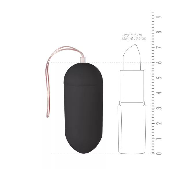 Easytoys - bezvadu vibrējošā ola ar pulti melna