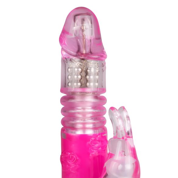Easytoys Bunny - vibrators ar stumšanas funkciju rozā