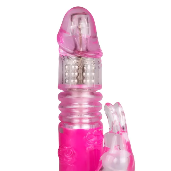 EasyToys Bunny - stūmošais vibrators (rozā)