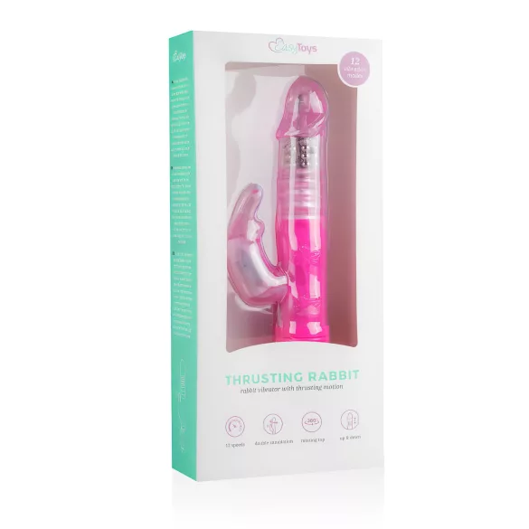 EasyToys Bunny - stūmošais vibrators (rozā)