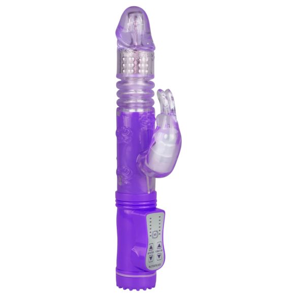 Easytoys Bunny - rotējošs vibrators ar stumšanas funkciju violets