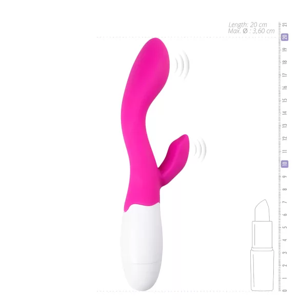 Easytoys Lily - klitora vibrators ar rokturi rozā