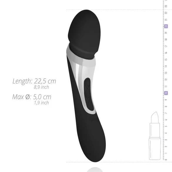Sway No.1 masāžas vibrators 2in1 uzlādējams melns