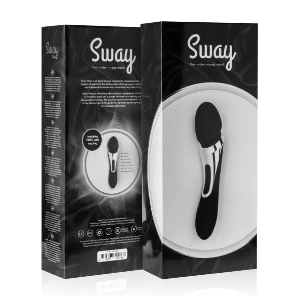 Sway No.1 masāžas vibrators 2in1 uzlādējams melns