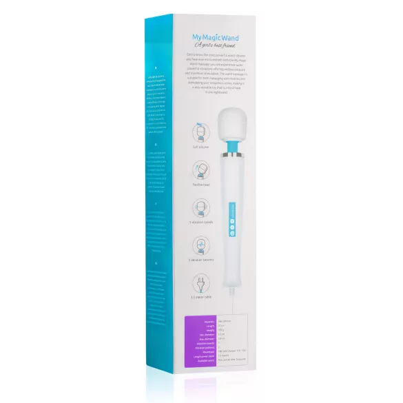 MyMagicWand - masāžas vibrators spēcīgs balts-zils
