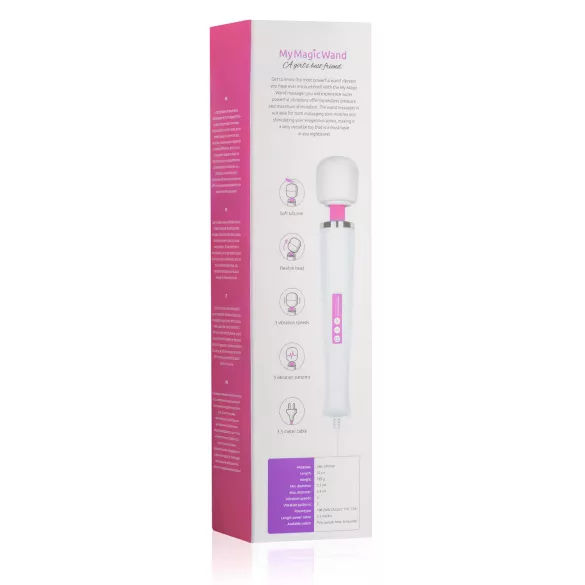 MyMagicWand - masāžas vibrators jaudīgs balts/rozā