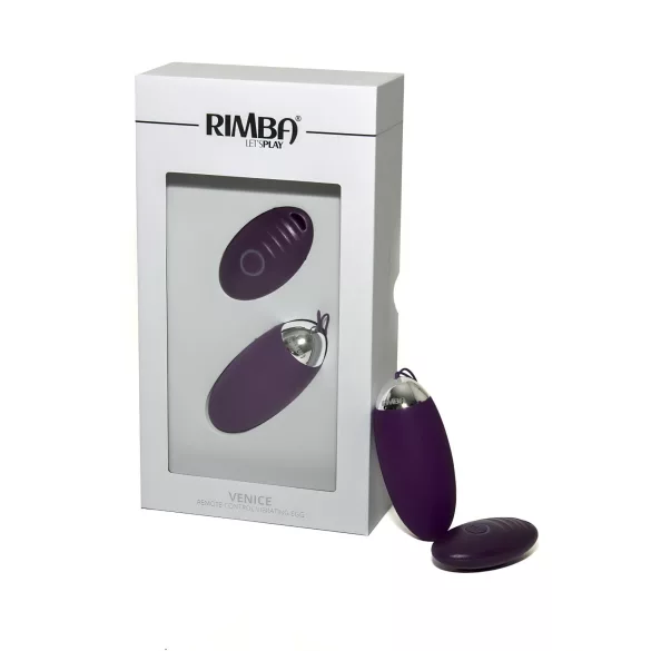 Rimba Venice - vibrējošā olas tipa stimulators ar tālvadību, uzlādējams, violets