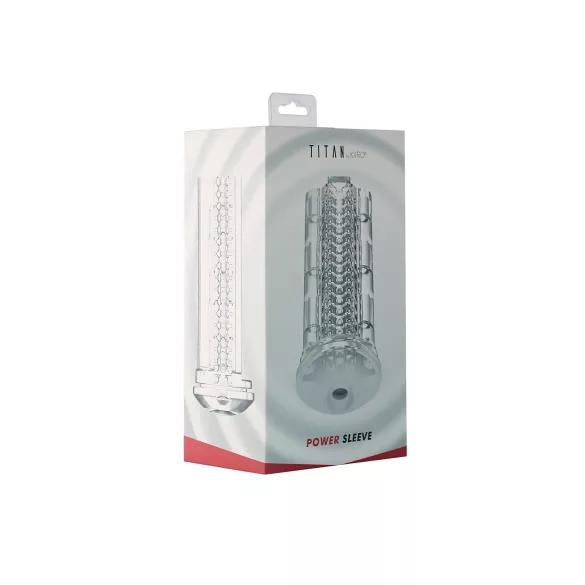 Kiiroo Titan Power - vīriešu masturbators uzgalis caurspīdīgs
