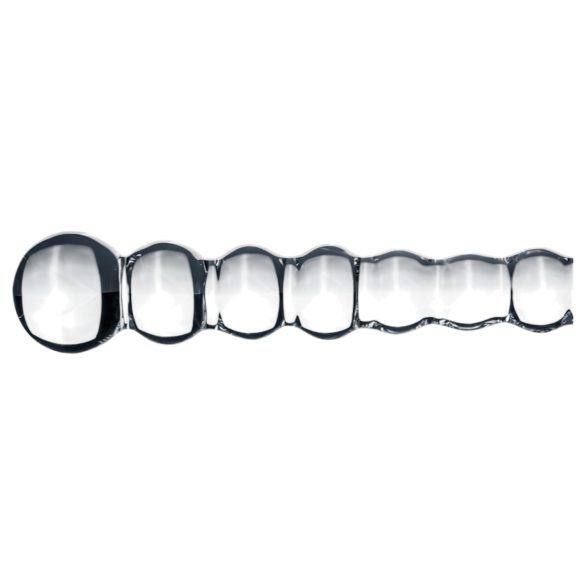 Gildo Glass No. 20 - stikla dildo ar bumbiņām caurspīdīgs