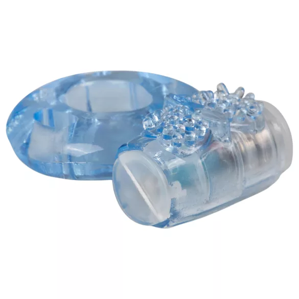 Easytoys - vibrējošais vienreizējais erekcijas gredzens zils