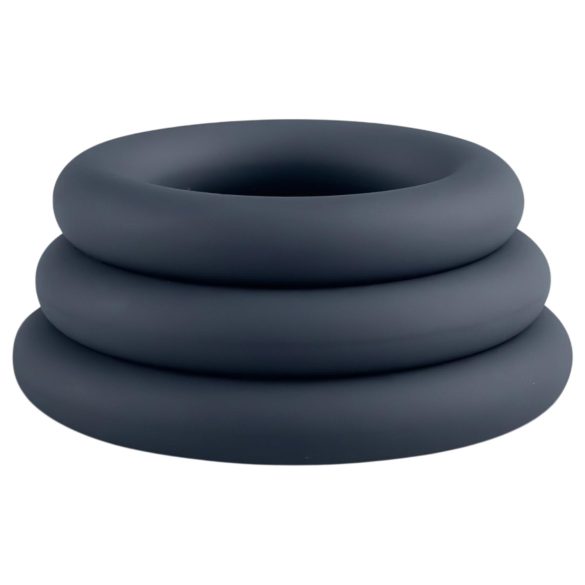 Boners - dzimumlocekļa gredzenu komplekts 3 gab pelēks