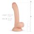 Real Fantasy Vince - dabīgs sēklinieku un galviņas dildo - 19,5cm