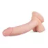 Real Fantasy Derek - dildo ar sēkliniekiem, realistisks, 22 cm, naturāls
