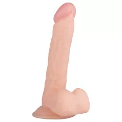  Real Fantasy Felix - dildo ar sēkliniekiem, reālistisks, 22 cm, miesas krāsas